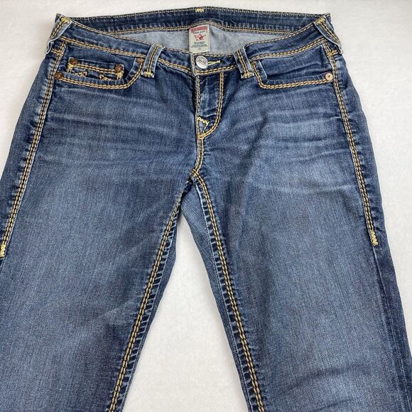 True Religion Women's Low Rise Skinny Jean Casual Y2K Western Biker-30 - Picture 8 of 12